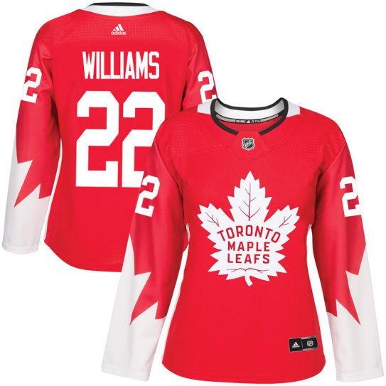 2017 NHL Toronto Maple Leafs women #22 Tiger Williams red jersey->women nhl jersey->Women Jersey